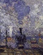 Claude Monet anglok, gare saint lazare Spain oil painting artist